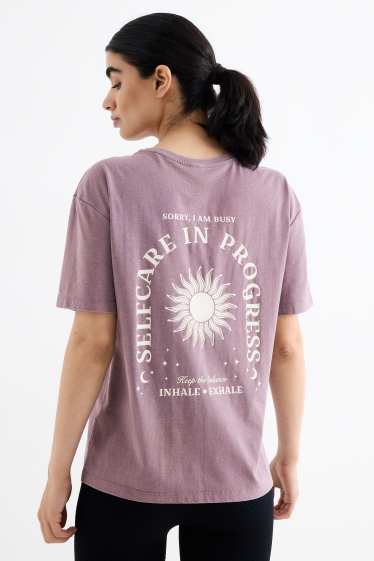 Donna - T-shirt sportiva - viola melange