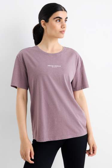 Donna - T-shirt sportiva - viola melange