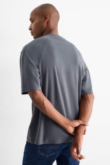 Hommes - T-shirt - relaxed fit - gris foncé
