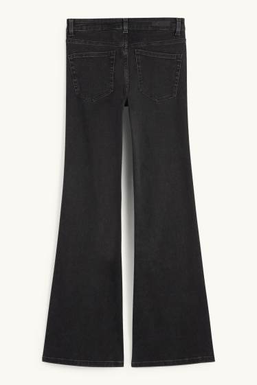 Femmes - Flared jean - mid waist - LYCRA® - jean gris foncé