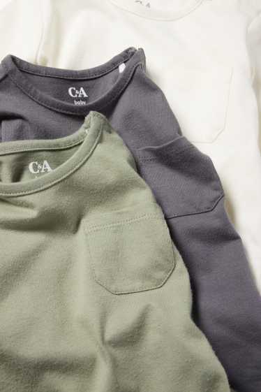 Bebés niños - Pack de 3 - camisetas de manga larga para bebé - verde