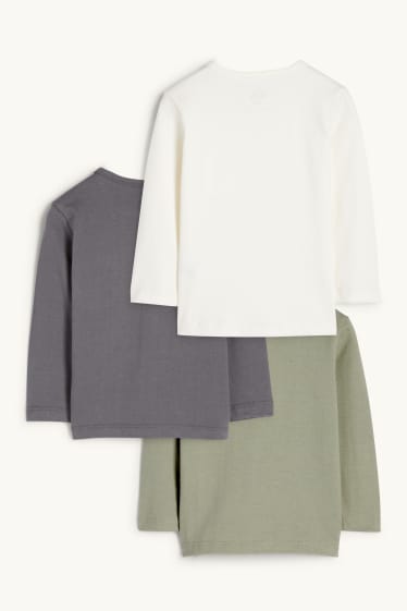 Bebés niños - Pack de 3 - camisetas de manga larga para bebé - verde