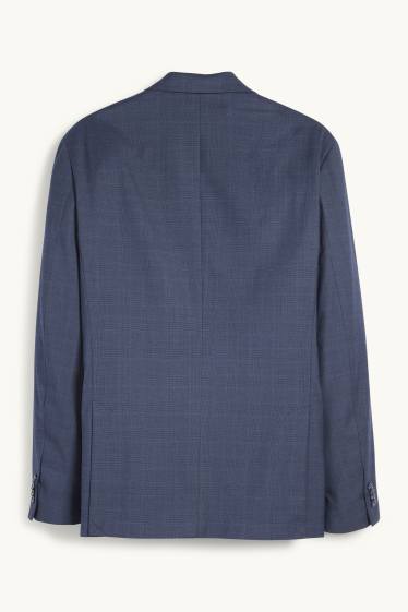 Hommes - Veste de costume - regular fit - Flex - à carreaux - bleu foncé