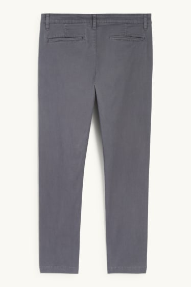 Men - Chinos - slim fit - dark gray