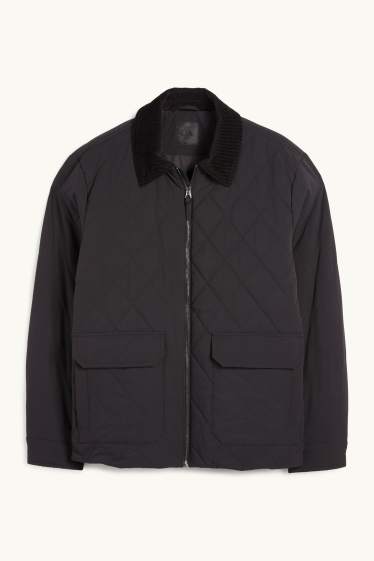 Pánské - Prošívaná bunda - černá