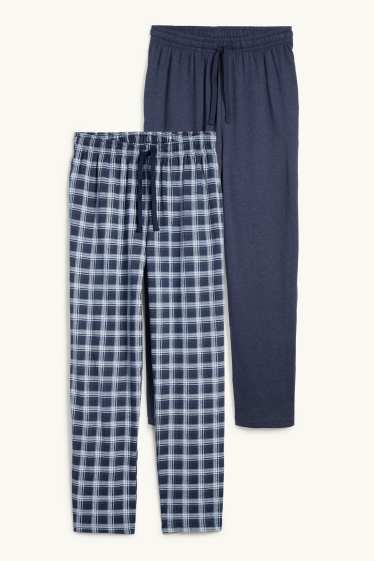 Bărbați - Multipack 2 perechi - pantaloni de pijama - albastru închis