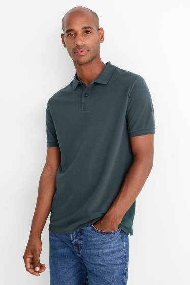 Hommes - Polo - regular fit - vert foncé