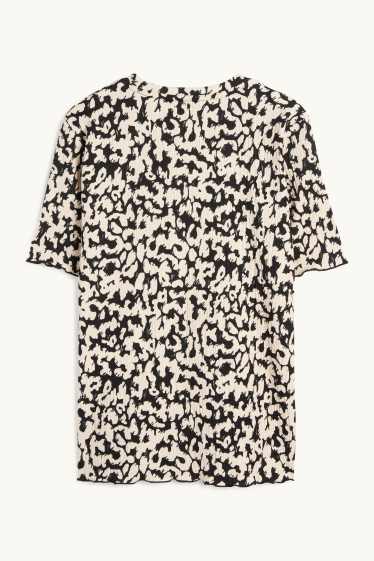 Mujer - Camiseta - regular fit - estampado de leopardo - negro / beis