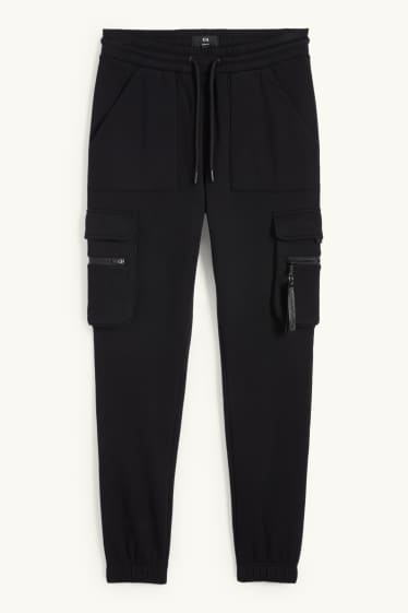 Uomo - Pantaloni sportivi cargo - nero