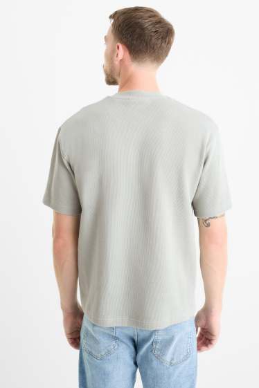 Pánské - Tričko - relaxed fit - šedá