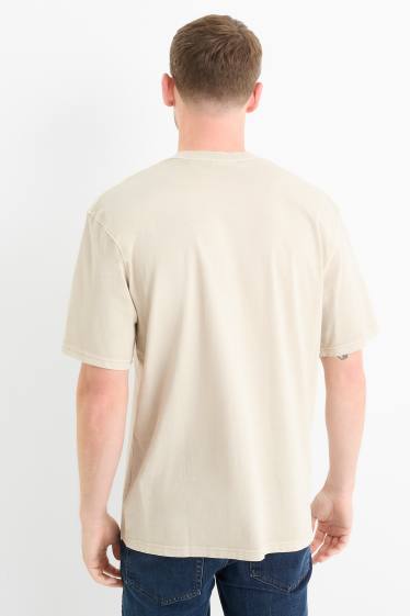 Bărbați - Tricou - relaxed fit - bej deschis