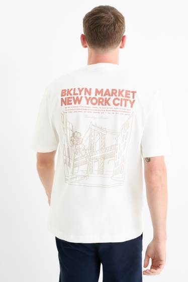 Herren - T-Shirt - Relaxed Fit - weiß