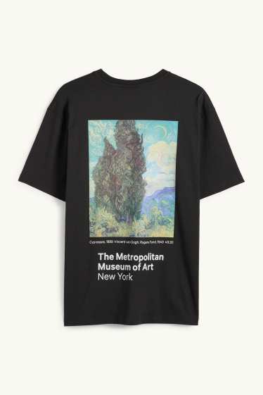 Hommes - T-shirt - relaxed fit- Vincent van Gogh - noir