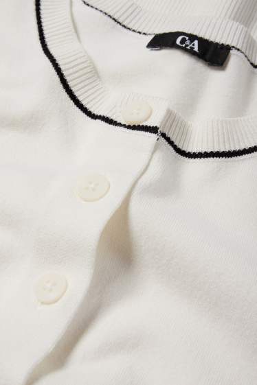 Femei - Cardigan tricotat - alb