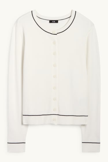 Femei - Cardigan tricotat - alb