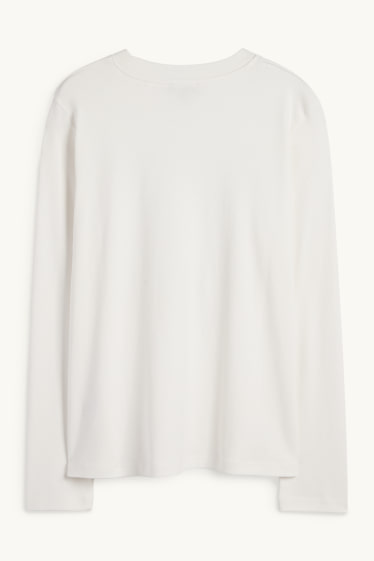 Dámské - Tričko s dlouhým rukávem - bílá