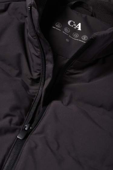 Men - Quilted gilet - water-repellent - black