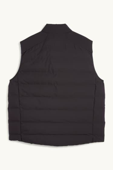 Men - Quilted gilet - water-repellent - black