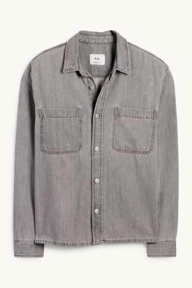 Home - Camisa texana - relaxed fit - Kent - texà gris clar