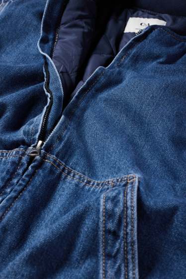 Pánské - Džínová vesta - s výplní - džíny - modré