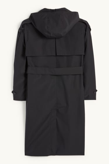 Damen - Funktions-Trenchcoat - schwarz