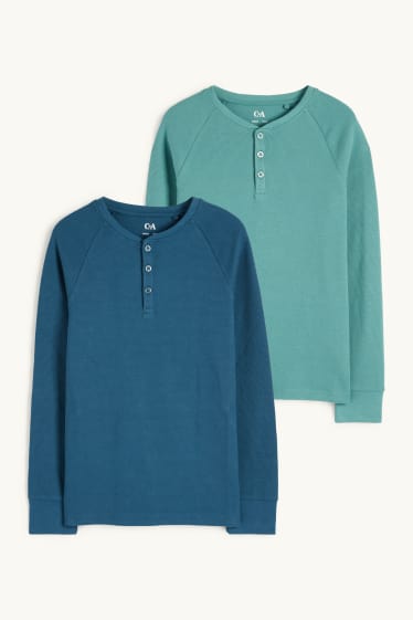 Nen - Paquet de 2 - part superior de pijama - texturat - verd