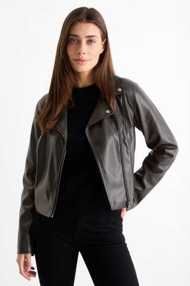 Damen - Bikerjacke - schwarz