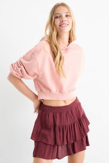 Dámské - Sukně skort - bordeaux