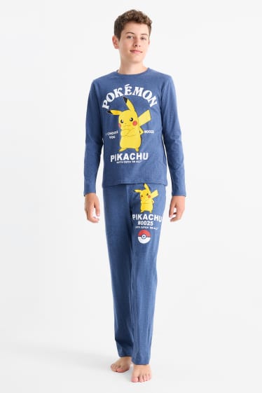 Enfants garçons - Pokémon - Pikachu - pyjama - 2 pièces - bleu foncé