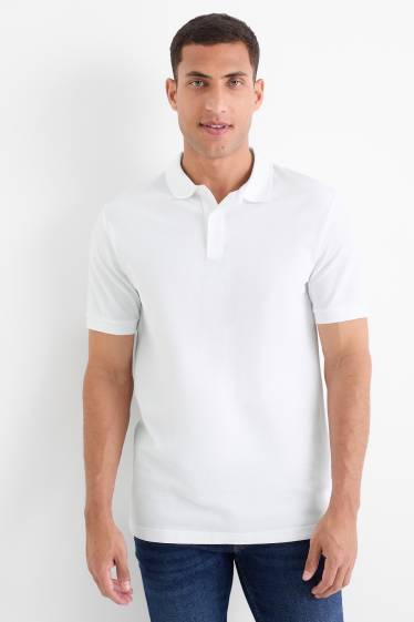 Herren - Poloshirt - Regular Fit - weiß