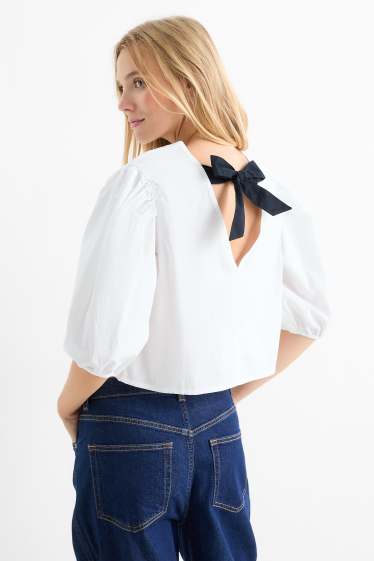 Donna - Blusa corta - bianco