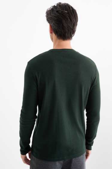 Uomo - Maglia a maniche lunghe - verde scuro