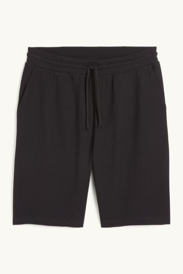 Heren - Shorts - met structuur - zwart