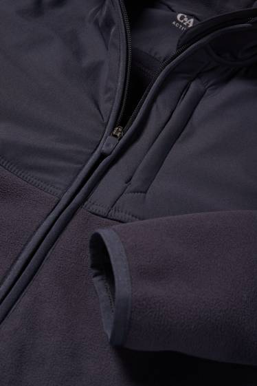 Home - Jaqueta de teixit polar - blau fosc