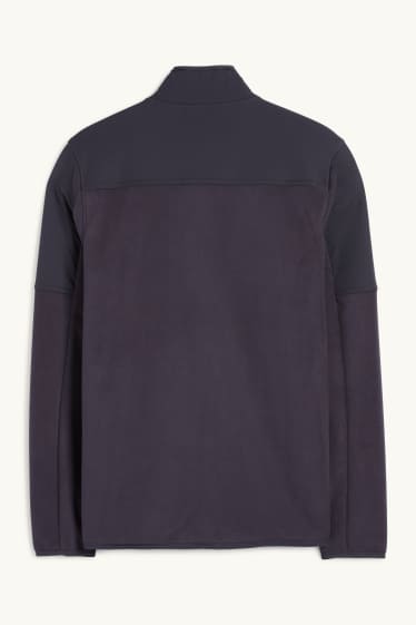 Home - Jaqueta de teixit polar - blau fosc