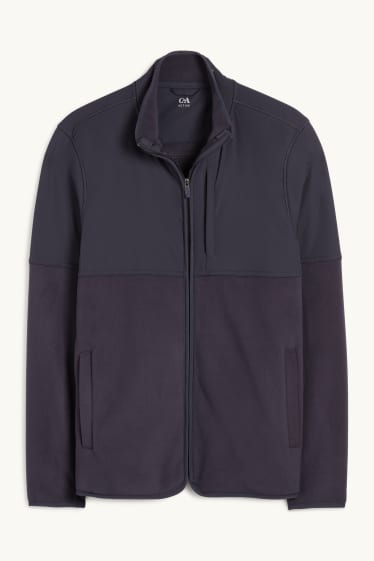 Home - Jaqueta de teixit polar - blau fosc