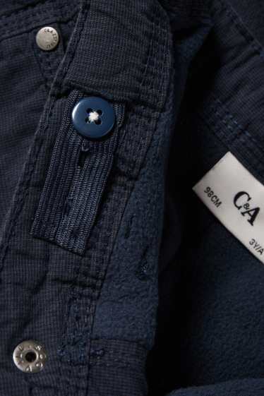 Enfants garçons - Pantalon chaud - texturé - bleu foncé