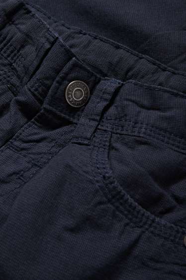 Enfants garçons - Pantalon chaud - texturé - bleu foncé