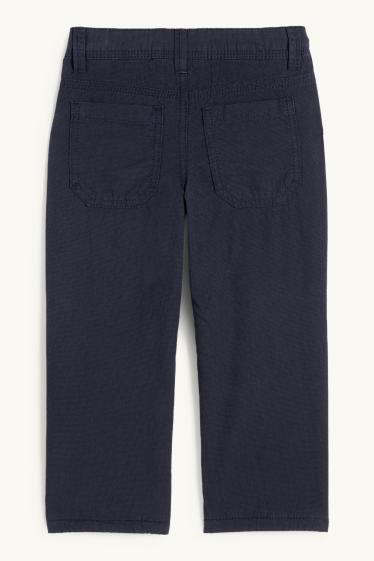 Enfants garçons - Pantalon chaud - texturé - bleu foncé