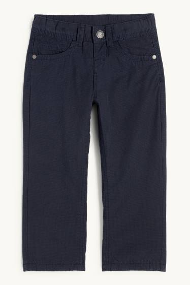 Enfants garçons - Pantalon chaud - texturé - bleu foncé
