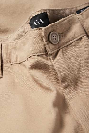 Pánské - Cargo kalhoty - béžová