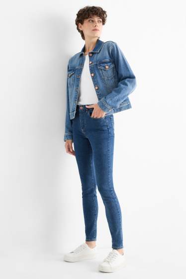 Kobiety - Wielopak, 2 pary - jegging jeans - wysoki stan - niebieski / czarny