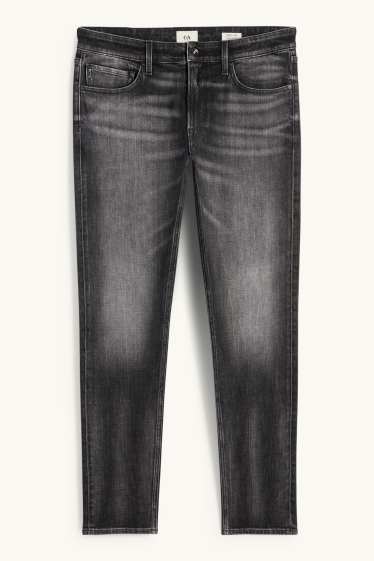 Bărbați - Slim tapered jeans - denim-gri