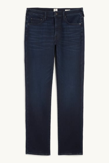 Pánské - Straight jeans - Flex - jog denim - LYCRA® - džíny - tmavomodré