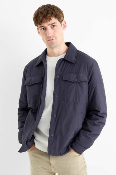 Pánské - Bunda - s výplní - tmavomodrá