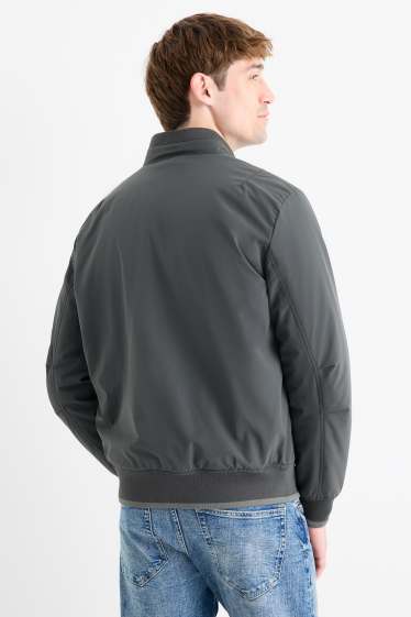 Hommes - Blouson - doublé - finition déperlante - gris foncé