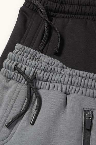 Enfants garçons - Lot de 2 - pantalons de jogging - gris / noir