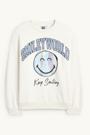 Kinderen: meisjes - SmileyWorld® - sweatshirt - wit
