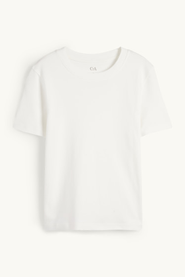 Femmes - T-shirt - slim fit - blanc