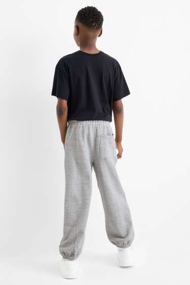 Kinder Buben - Jogginghose - hellgrau-melange